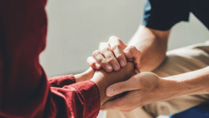 Photo of supportive hands